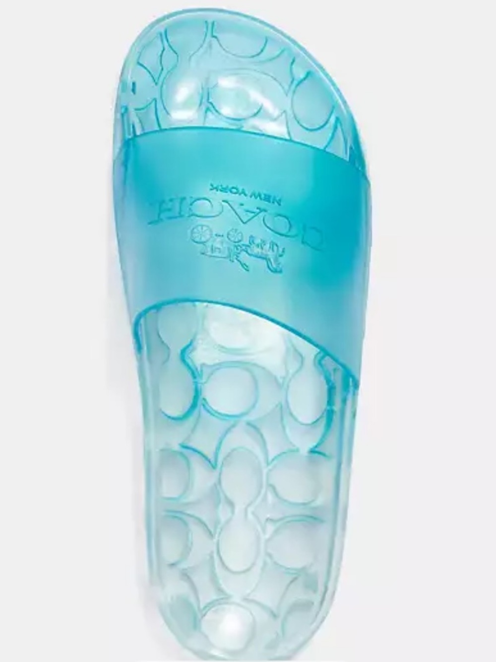 Coach ulyssa blue jelly slides
